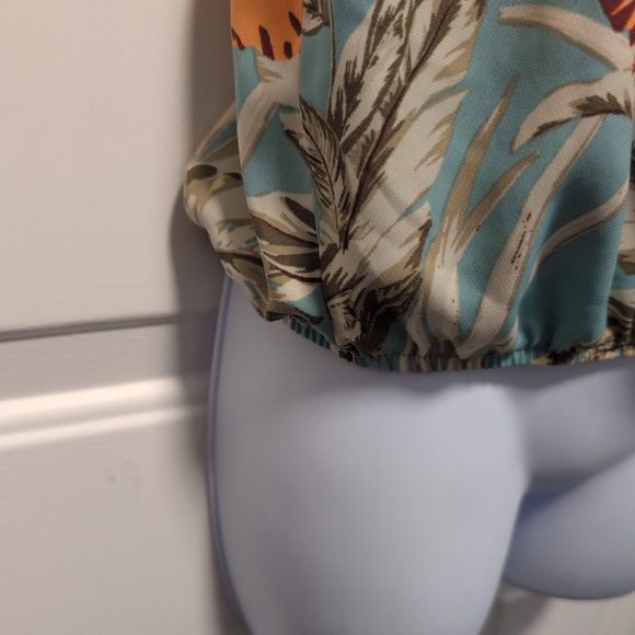 Dynamite Teal Floral Tie-Strap Camisole - Picture 5 of 8